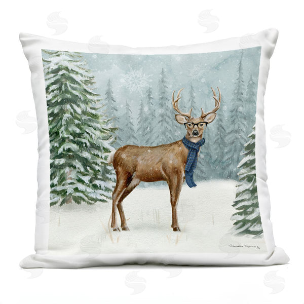 Stupell Industries Danielle Murray | Christmas Critters Reindeer Printed Throw Pillow