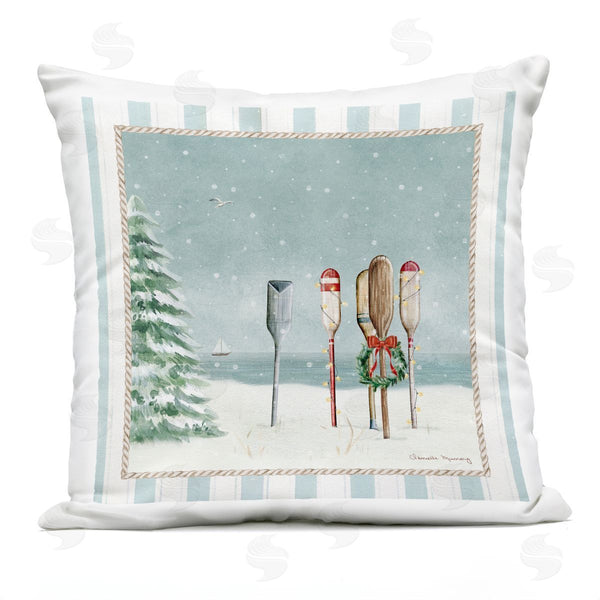Stupell Industries Danielle Murray | Christmas In Newport Oars Printed Throw Pillow