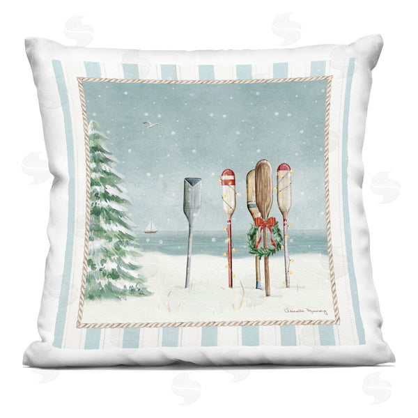 stupell industries Danielle Murray | Christmas in Newport Oars Printed Throw Pillow