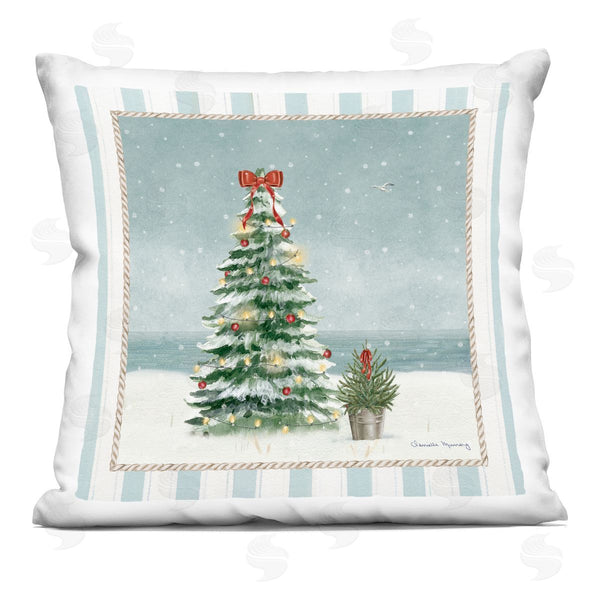 stupell industries Danielle Murray | Christmas In Newport Printed Throw Pillow