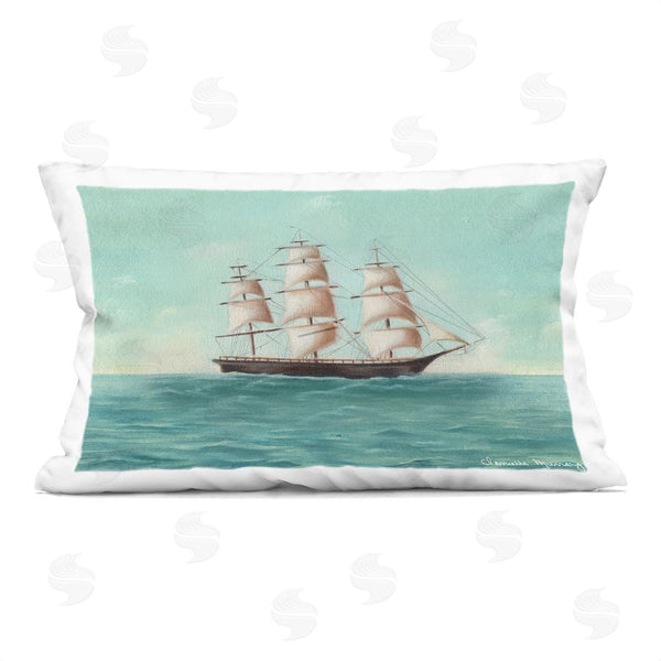 stupell industries Danielle Murray | Classic Ship on Voyage Printed Throw Pillow
