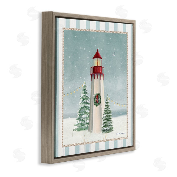 Stupell Industries Danielle Murray | Coastal Holiday Lighthouse