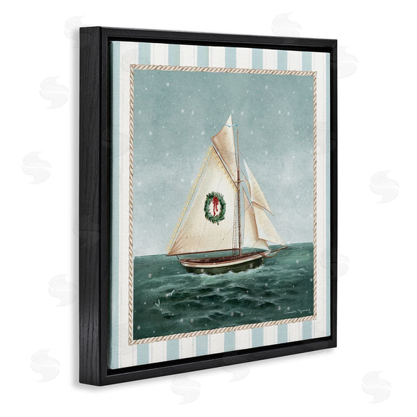 Stupell Industries Danielle Murray | Festive Winter Sailboat