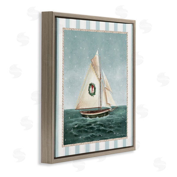 Stupell Industries Danielle Murray | Festive Winter Sailboat