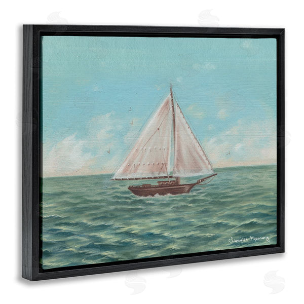 Stupell Industries Danielle Murray | Green Toned Classic Sailboat
