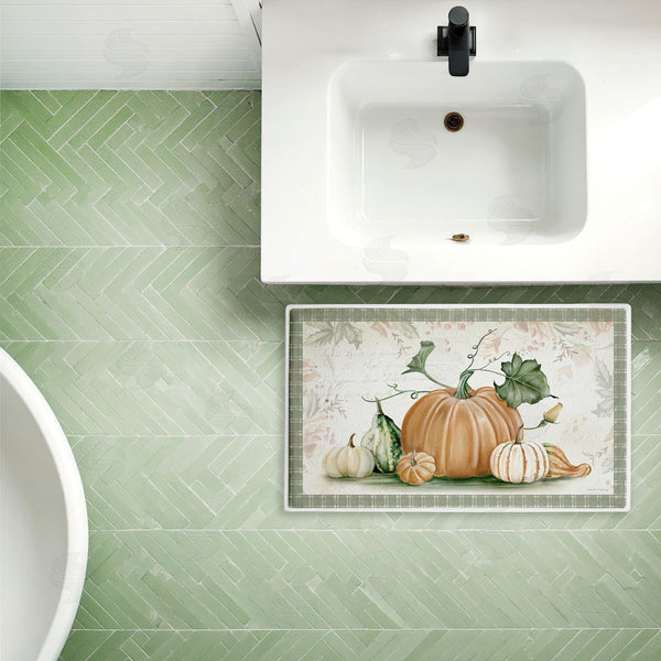 Stupell Industries Danielle Murray | Harvest Gourds Motif Plush Bath Mat