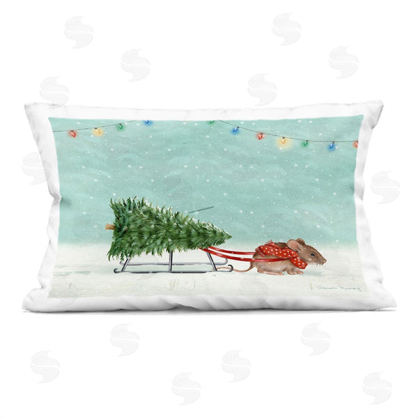 stupell industries Danielle Murray | Merry Mouse Motif Printed Throw Pillow