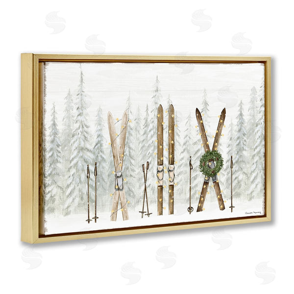 Stupell Industries Danielle Murray | Pine Lodge Ski Motif