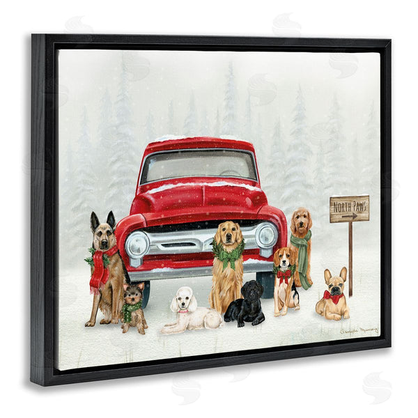 Stupell Industries Danielle Murray | Royal Pups Holiday Motif