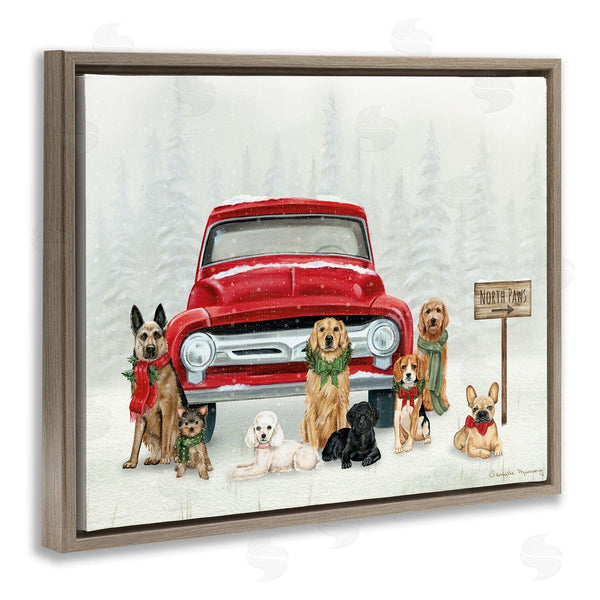 Stupell Industries Danielle Murray | Royal Pups Holiday Motif