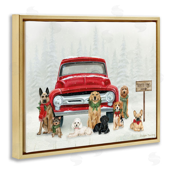 Stupell Industries Danielle Murray | Royal Pups Holiday Motif