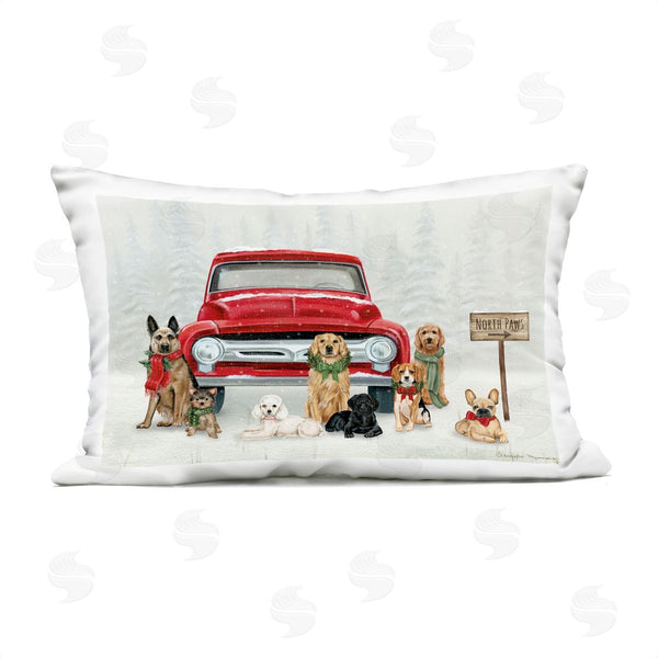 Stupell Industries Danielle Murray | Royal Pups Holiday Motif Printed Throw Pillow