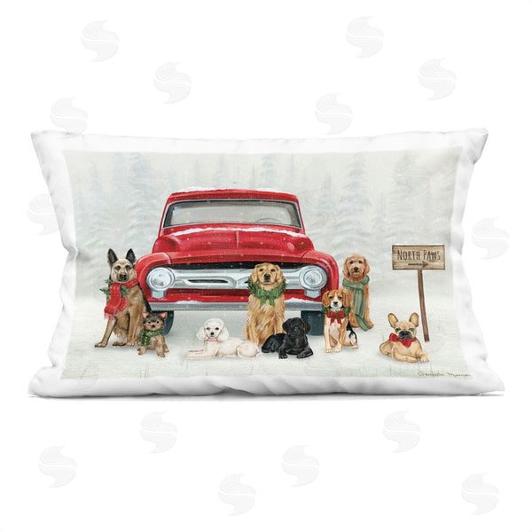 stupell industries Danielle Murray | Royal Pups Holiday Motif Printed Throw Pillow