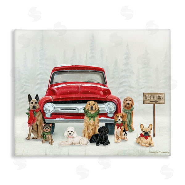 stupell industries Danielle Murray | Royal Pups Holiday Motif