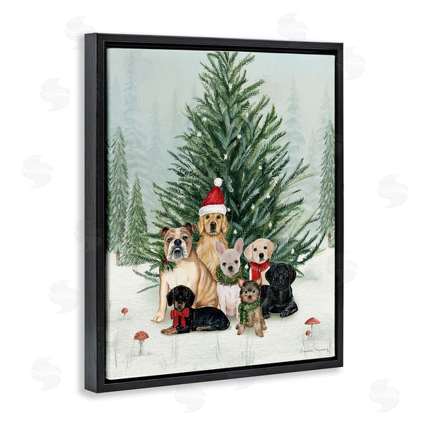 Stupell Industries Danielle Murray | Snowy Holiday Pups Scene