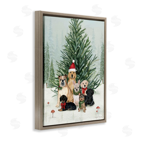 Stupell Industries Danielle Murray | Snowy Holiday Pups Scene
