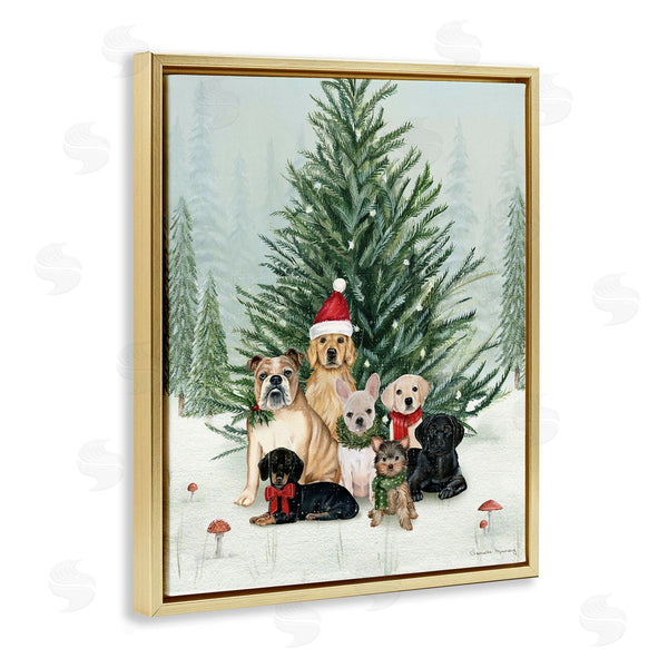 Stupell Industries Danielle Murray | Snowy Holiday Pups Scene