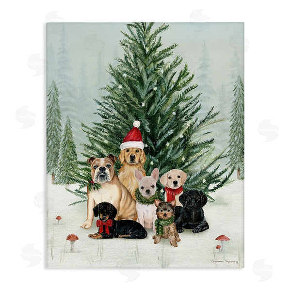 stupell industries Danielle Murray | Snowy Holiday Pups Scene