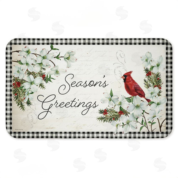 stupell industries Danielle Murray | Winter Cardinals & Dogwood Anti-Fatigue Mat