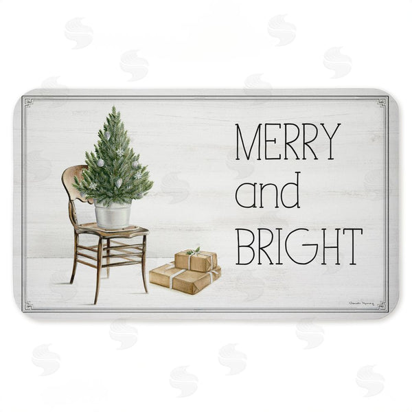 stupell industries Danielle Murray | Winter In Aspen Merry & Bright Anti-Fatigue Mat