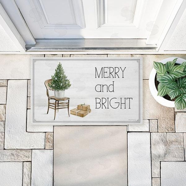 Stupell Industries Danielle Murray | Winter In Aspen Merry & Bright Non-Woven Door Mat