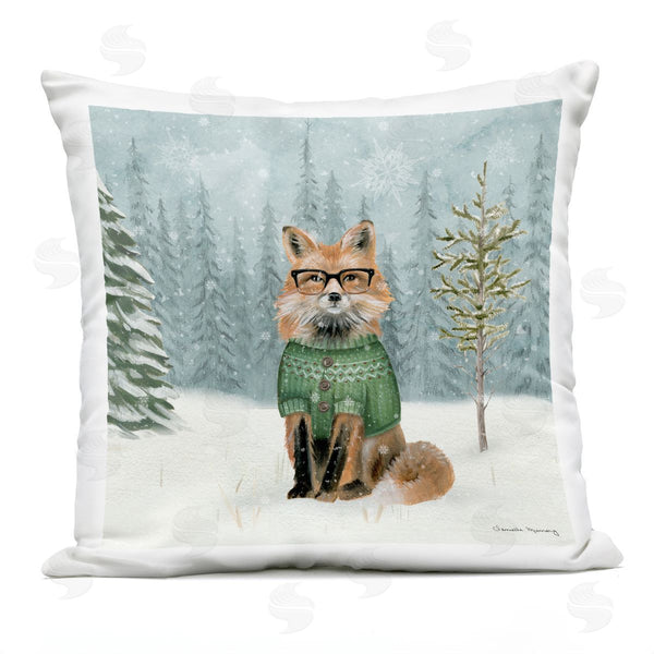 Stupell Industries Danielle Murray | Winter Woodland Fox Printed Throw Pillow
