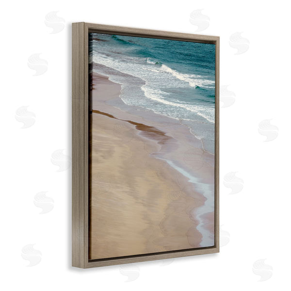 Stupell Industries Danita Delimont | Aerial View Ocean Water Foamy Coast Beach Wall Art