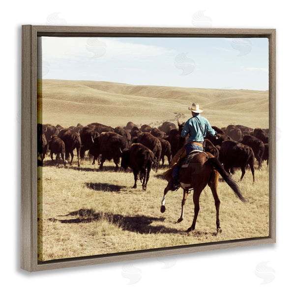 Stupell Industries Danita Delimont | Cowboy & Cattle In Desert Wall Art