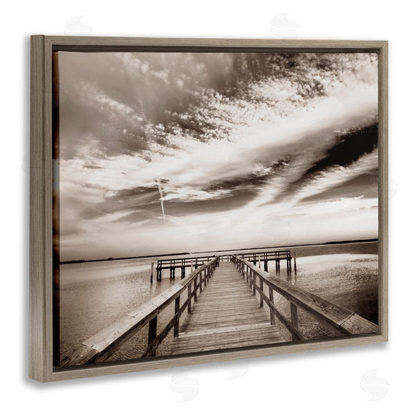 Stupell Industries Danita Delimont | Dock With Cloudy Sky