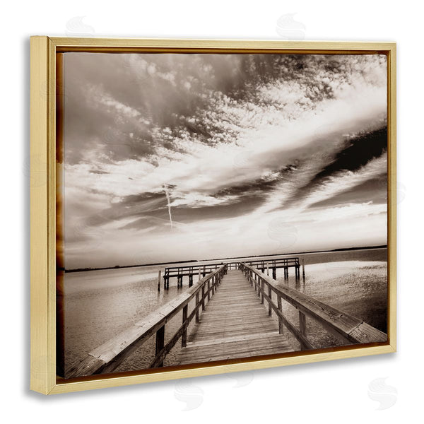 Stupell Industries Danita Delimont | Dock With Cloudy Sky