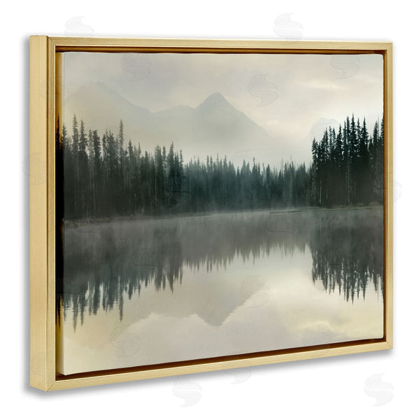 Stupell Industries Danita Delimont | Foggy Lake Forest Landscape Reflection