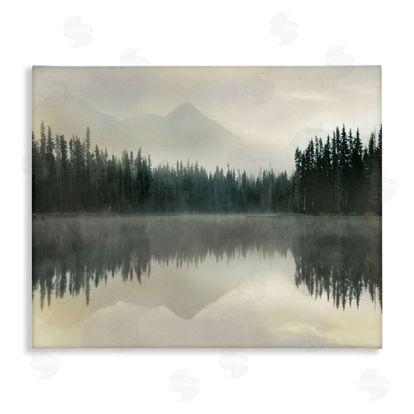 stupell industries Danita Delimont | Foggy Lake Forest Landscape Reflection