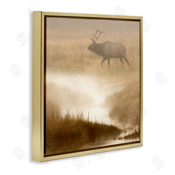Stupell Industries Danita Delimont | Foggy River Deer Scene