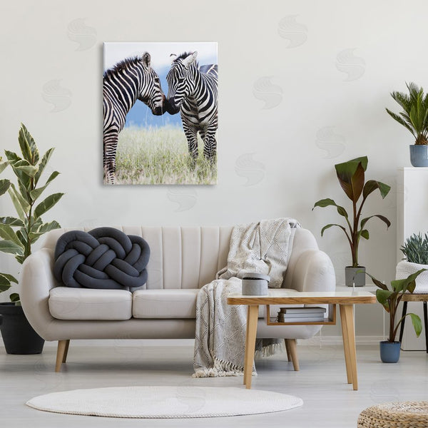 Stupell Industries Danita Delimont | Heartwarming Zebras Kissing In Field Animal Wildlife Wall Art