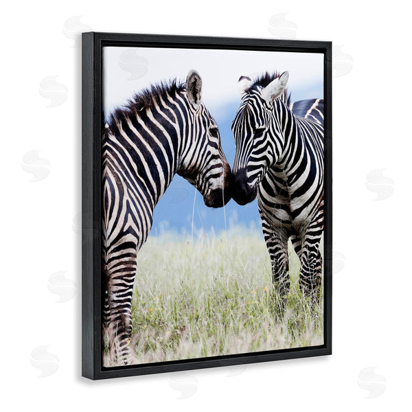 Stupell Industries Danita Delimont | Heartwarming Zebras Kissing In Field Animal Wildlife Wall Art