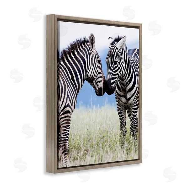 Stupell Industries Danita Delimont | Heartwarming Zebras Kissing In Field Animal Wildlife Wall Art