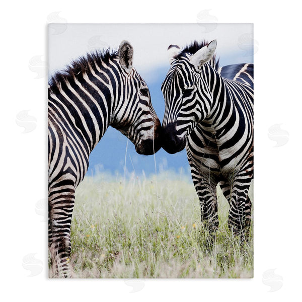 stupell industries Danita Delimont | Heartwarming Zebras Kissing in Field Animal Wildlife Wall Art