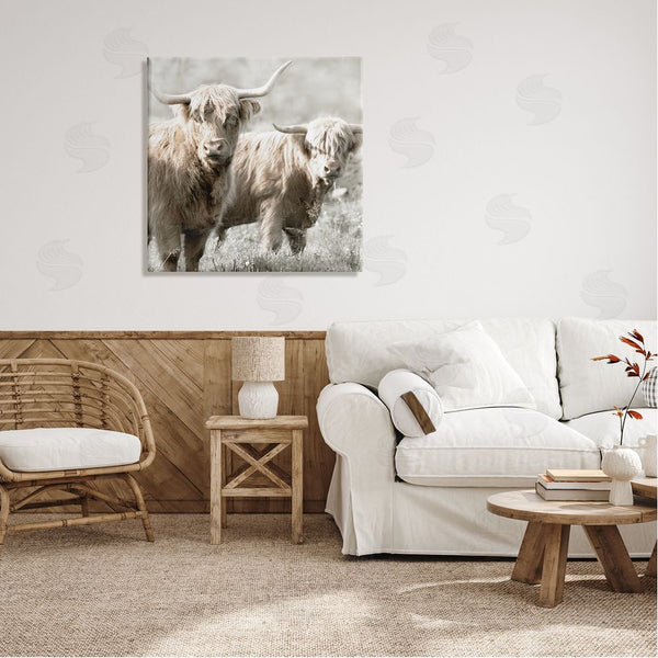 Stupell Industries Danita Delimont | Highland Cattle Pair Grazing Wall Art