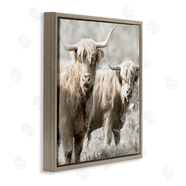 Stupell Industries Danita Delimont | Highland Cattle Pair Grazing Wall Art