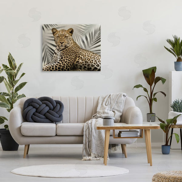 Stupell Industries Danita Delimont | Leopard With Palm Fronds Wall Art
