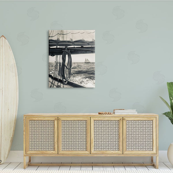 Stupell Industries Danita Delimont | Ocean Sail Tie Line Vintage Ship Muted Photography Wall Art