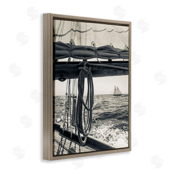 Stupell Industries Danita Delimont | Ocean Sail Tie Line Vintage Ship Muted Photography Wall Art