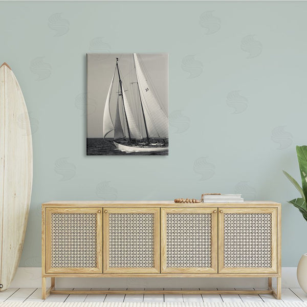 Stupell Industries Danita Delimont | Ocean Ship Full Sail Modern Nautical Boat Photography Wall Art