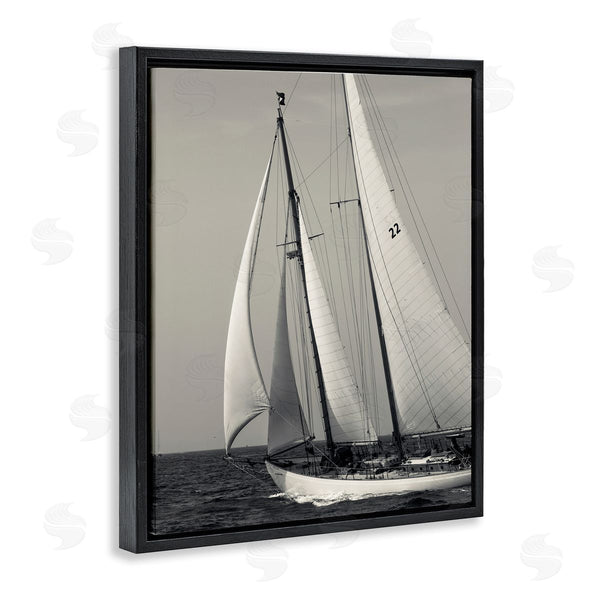 Stupell Industries Danita Delimont | Ocean Ship Full Sail Modern Nautical Boat Photography Wall Art