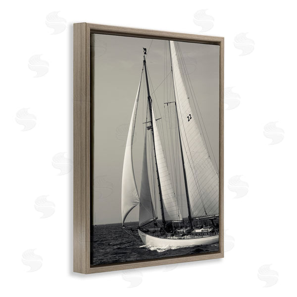 Stupell Industries Danita Delimont | Ocean Ship Full Sail Modern Nautical Boat Photography Wall Art