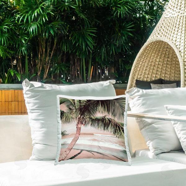 Stupell Industries Danita Delimont | Palm Tree Shadow On Sand Printed Throw Pillow