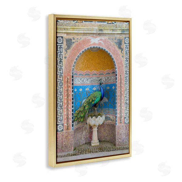 Stupell Industries Danita Delimont | Peacock With Traditional Architecture