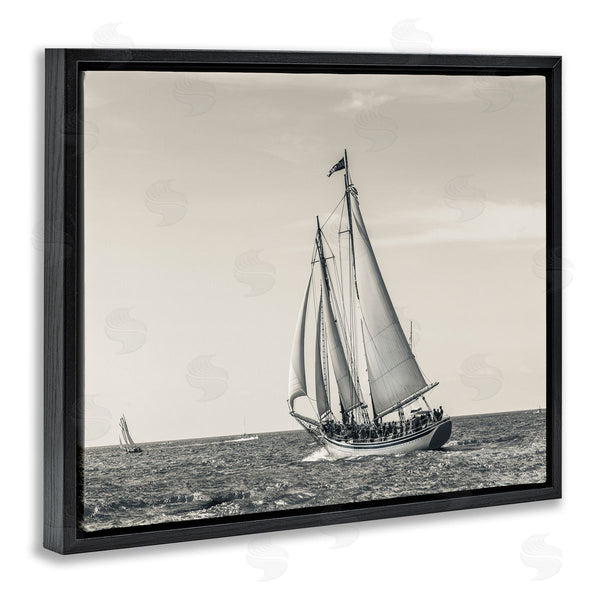 Stupell Industries Danita Delimont | Ship At Full Sail Crowded Boat Nautical Photography Wall Art