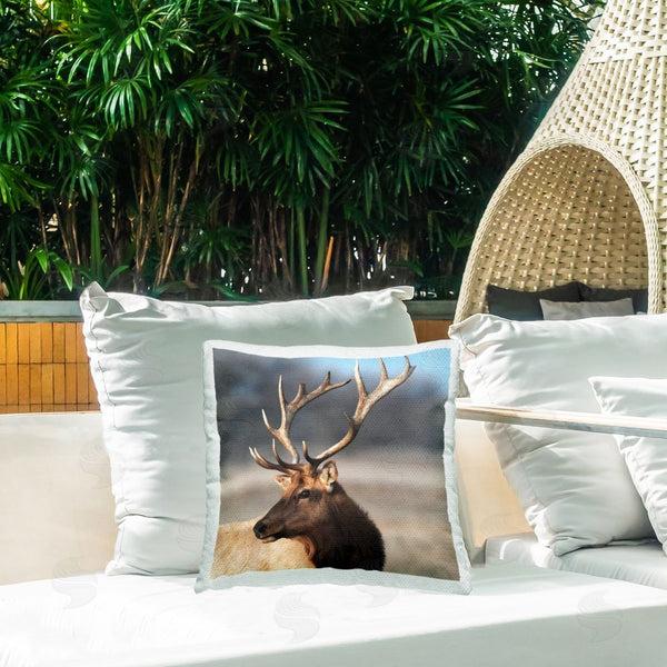 Stupell Industries Danita Delimont | Stunning Elk Portrait Printed Throw Pillow