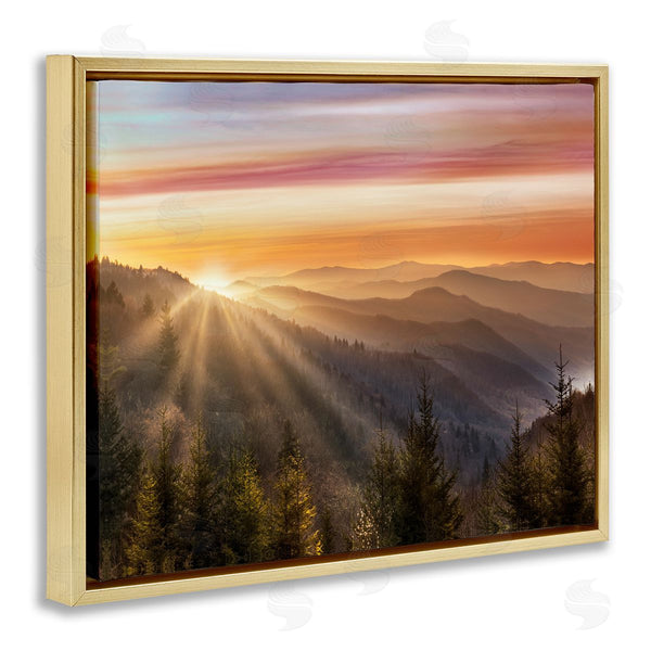 Stupell Industries Danita Delimont | Sunrise Through Mountain Forest Skyline